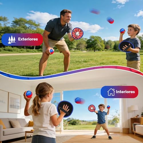 Thumbnail 5 de HaoVrisn: Juguetes de Lanzar y Atrapar para niños — pelotas autoadhesivas para playa, piscina y jardín