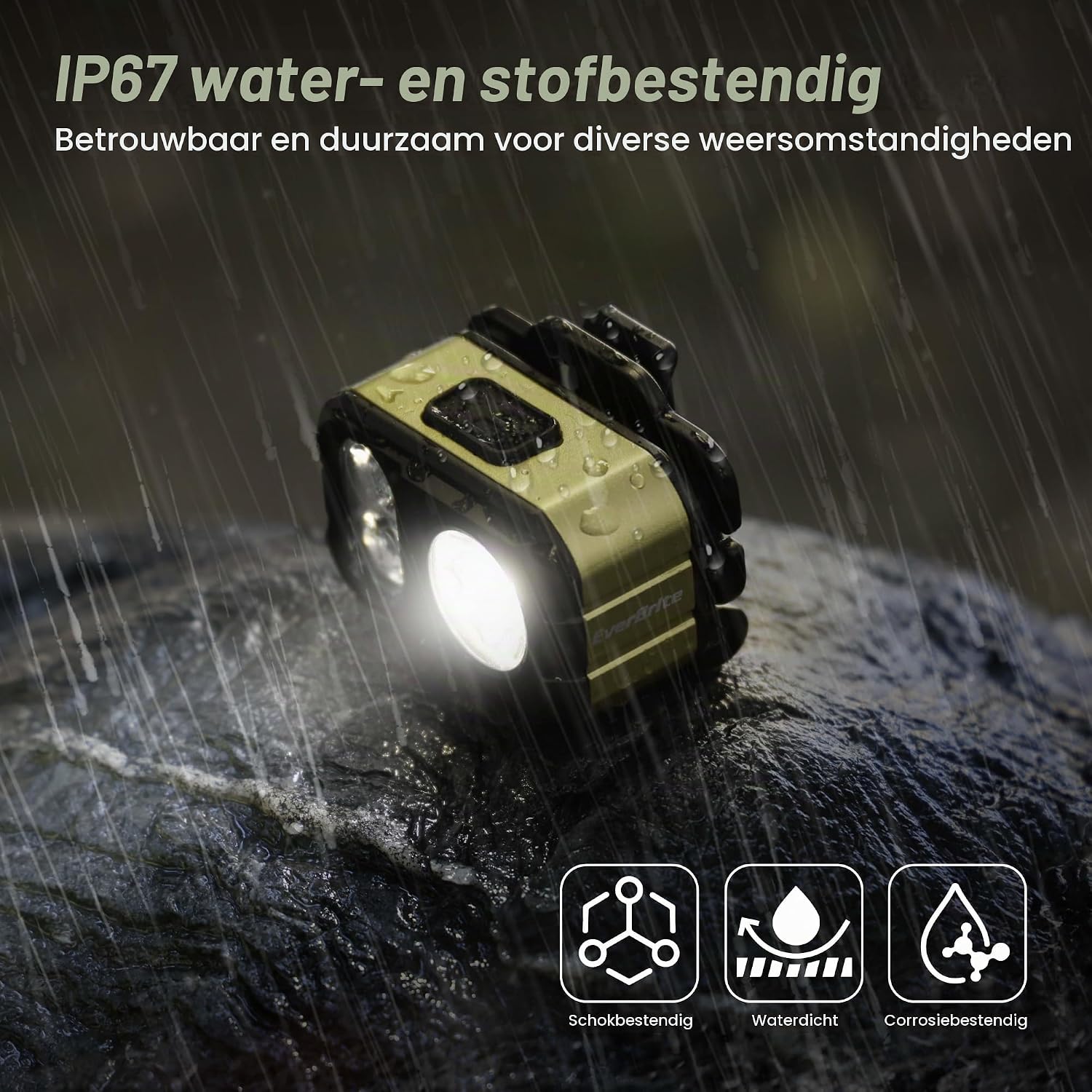 Thumbnail 5 de EverBrite E021078 led-hoofdlamp, 45 g, IP67 en 7 lichtstanden