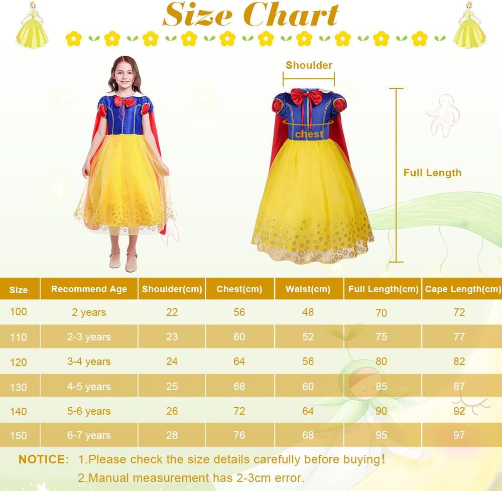 Thumbnail 6 de AOMIG Snow Principessa Vestito bambina 110 cm