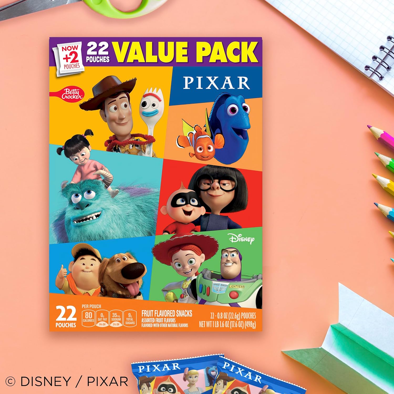 Thumbnail 5 de Betty Crocker Disney Pixar Fruit Snacks, 22 Count, Gluten Free, 17.6 oz