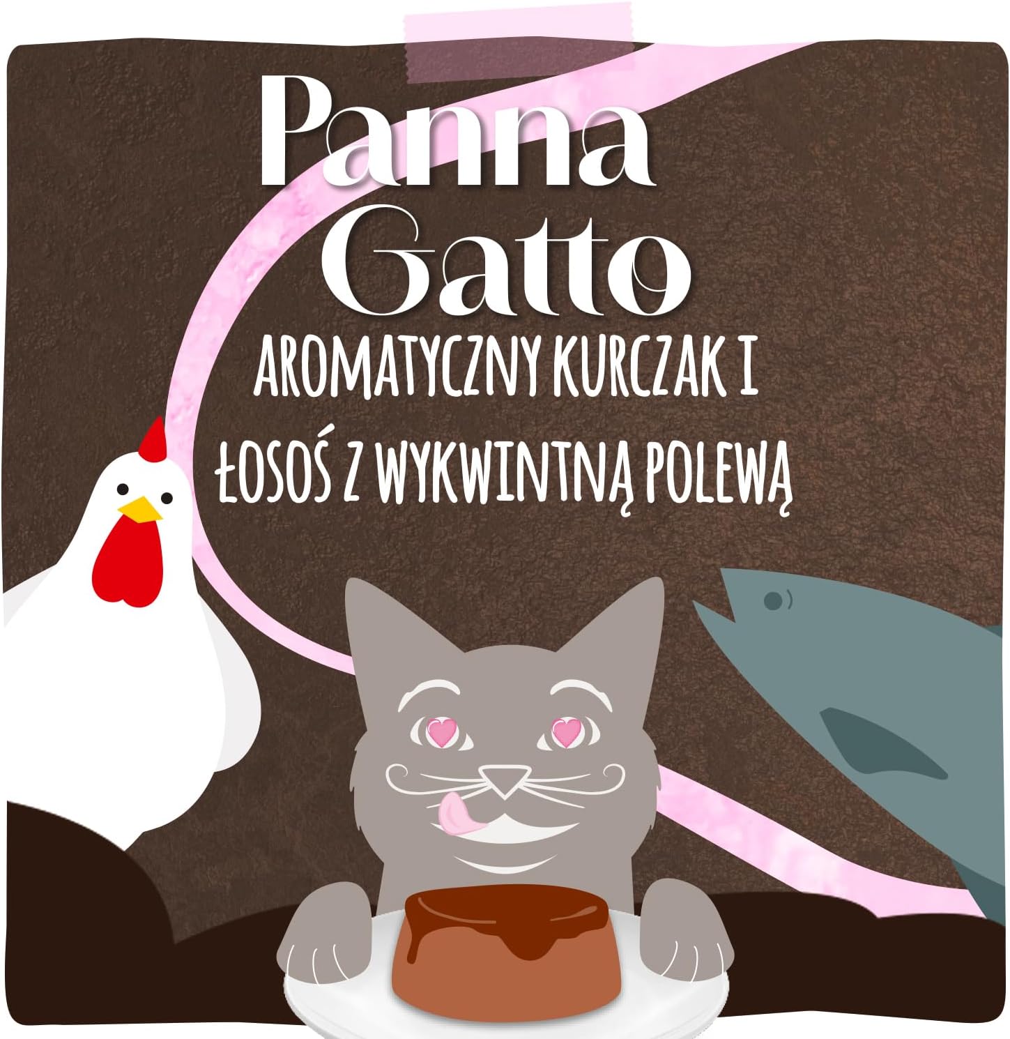 Detalle 1 de MjAMjAM Panna Gatto – mokra karma dla kotów, kurczak i łosoś, pasztet bez zbóż