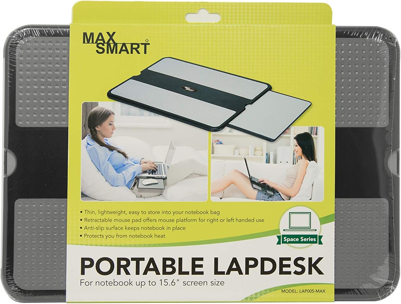 Thumbnail 6 de Max Smart Tapis Portable pour Ordinateur Portable avec Plateau de Souris Rétractable et Bouclier Thermique
