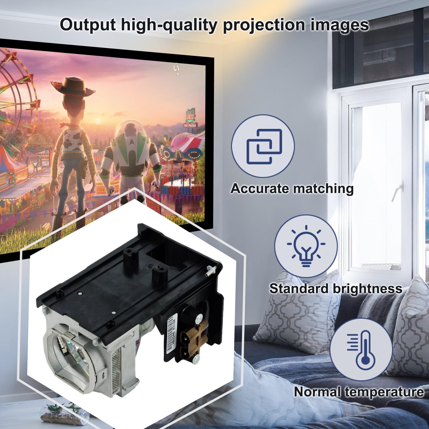Thumbnail 2 de iReijomoi VLT-HC5000LP replacement lamp with housing for Mitsubishi HC series projectors