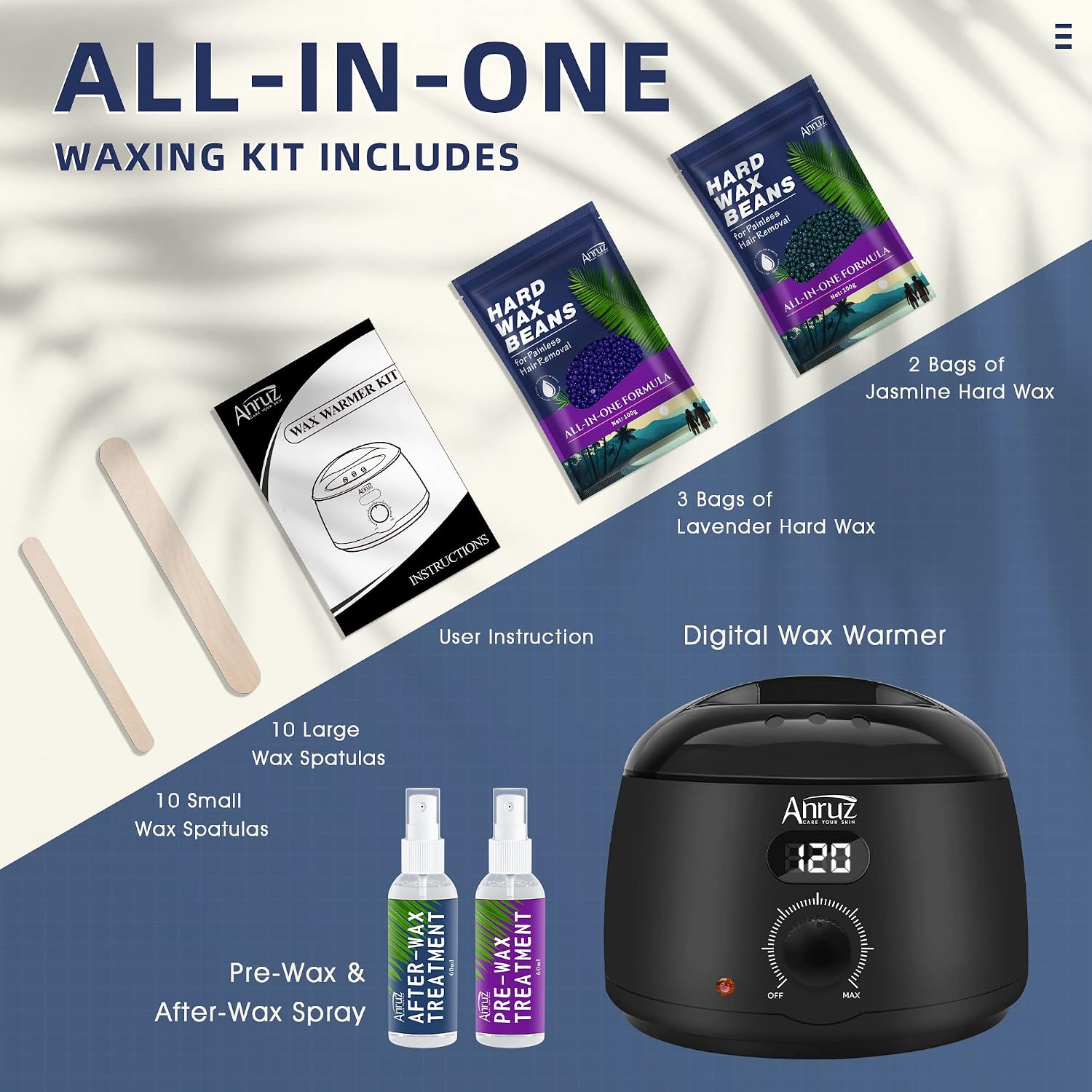 Thumbnail 1 de ANRUZ AN-1 digitale waxverwarmer met 500 g wax en temperatuurregeling