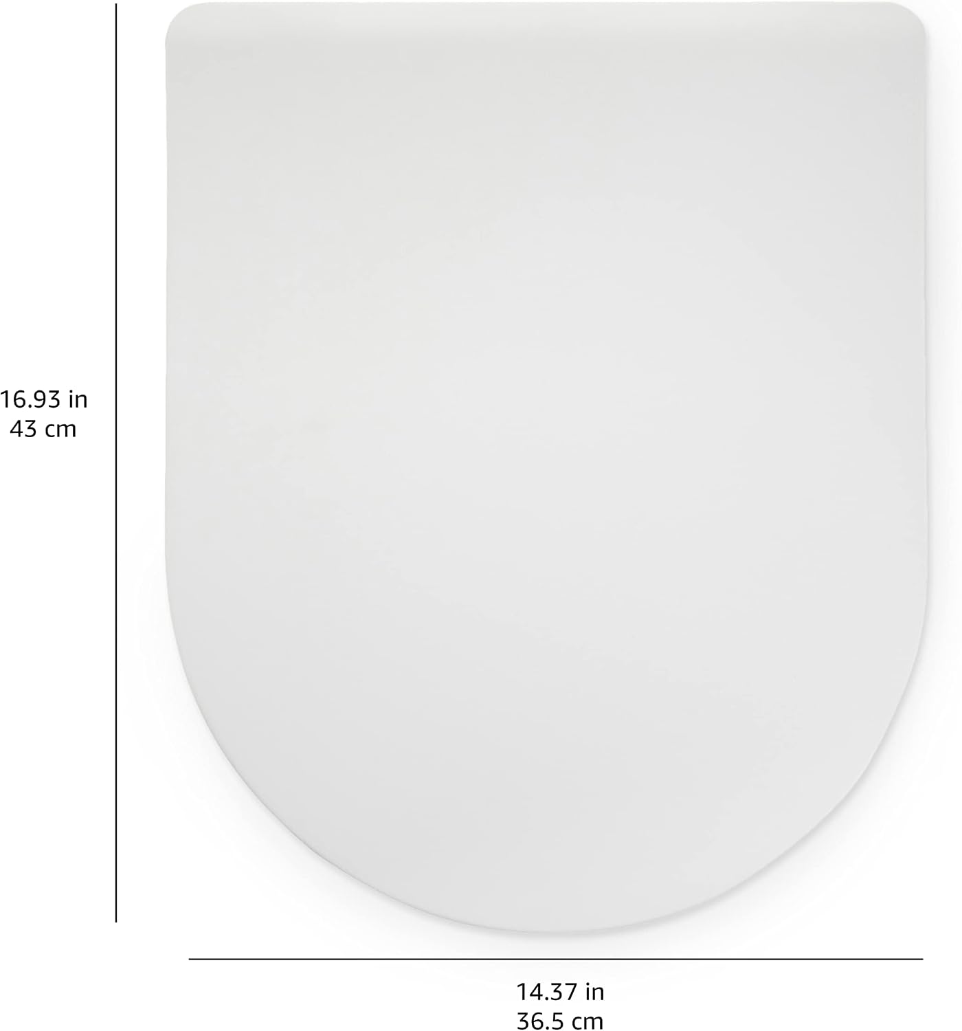 Thumbnail 6 de Amazon Basics Abattant WC en urée en forme de D, finition mate, blanc 43 x 36,5 cm