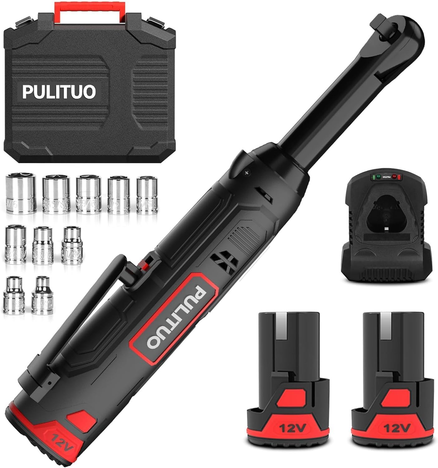 PULITUO Elektrische Ratsche mit 40 Ft-lbs