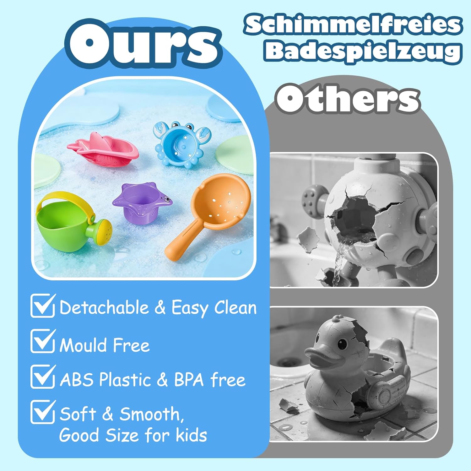 Thumbnail 6 de Komicea Badewannenspielzeug – 10-teiliges Badespielset für Babys ab 1 Jahr