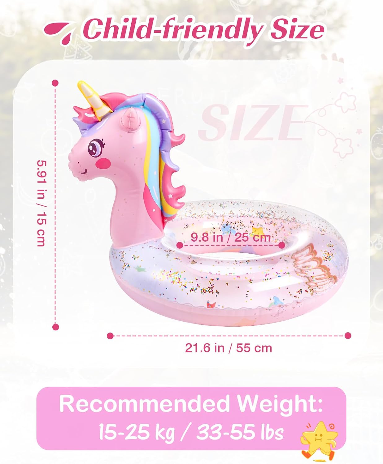 Thumbnail 3 de HeySplash Unicorn Pool Floats Kids: Fun, Safe, and Easy to Inflate for Summer Water Play