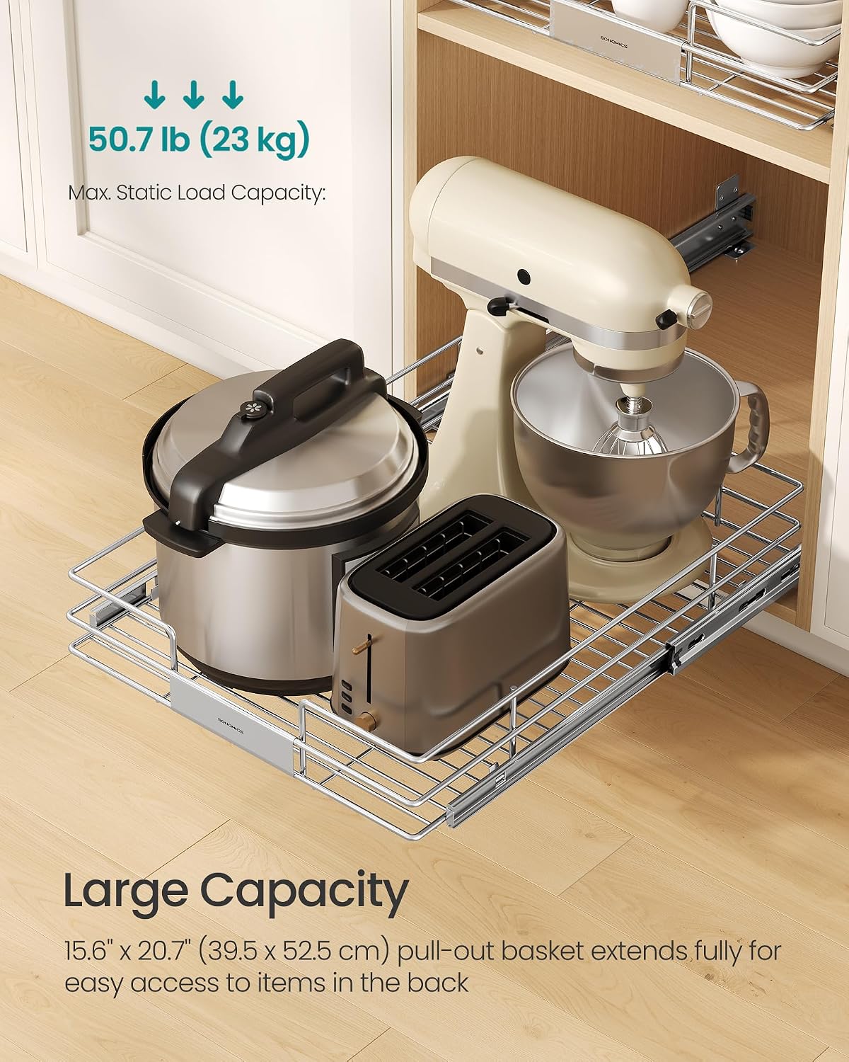 Detalle de SONGMICS Pull-Out Cabinet Organizer UKCS317