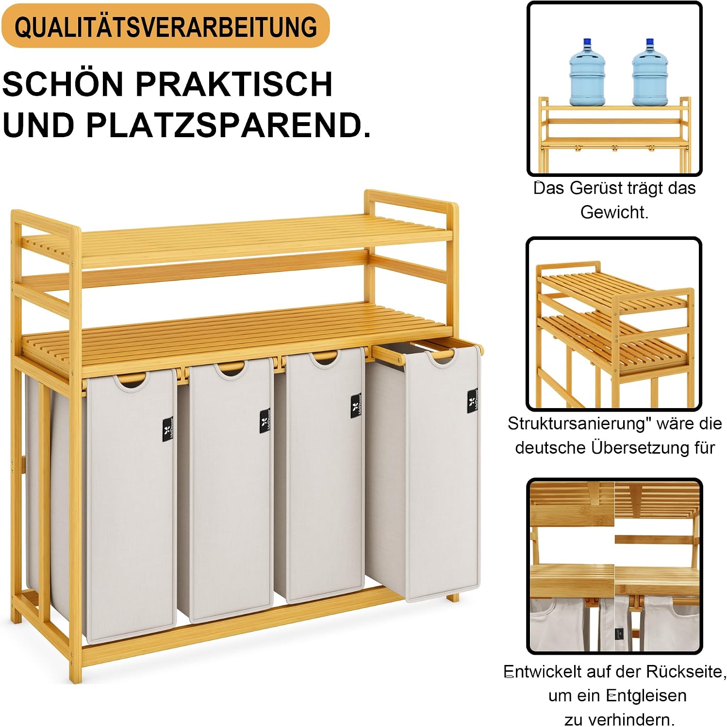 Detalle 2 de AdelDream Premium Wäschekorb 200L