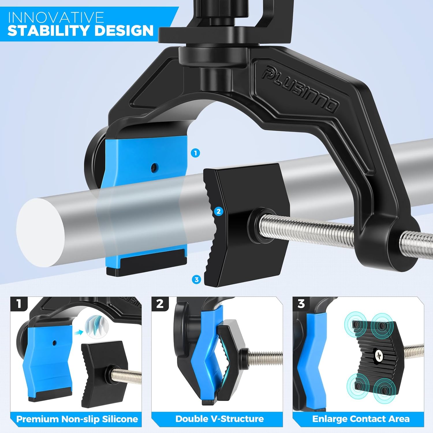 Thumbnail 1 de PLUSINNO Fishing Rod Holder (1/2/4 Pack): Innovative Dual-V Design for Boat Use