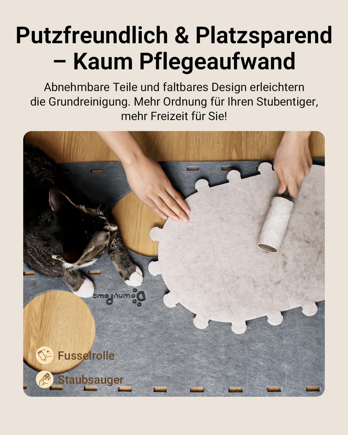 Thumbnail 6 de DownyPaws Katzenhöhle Filz 2-stöckig 50x33x50