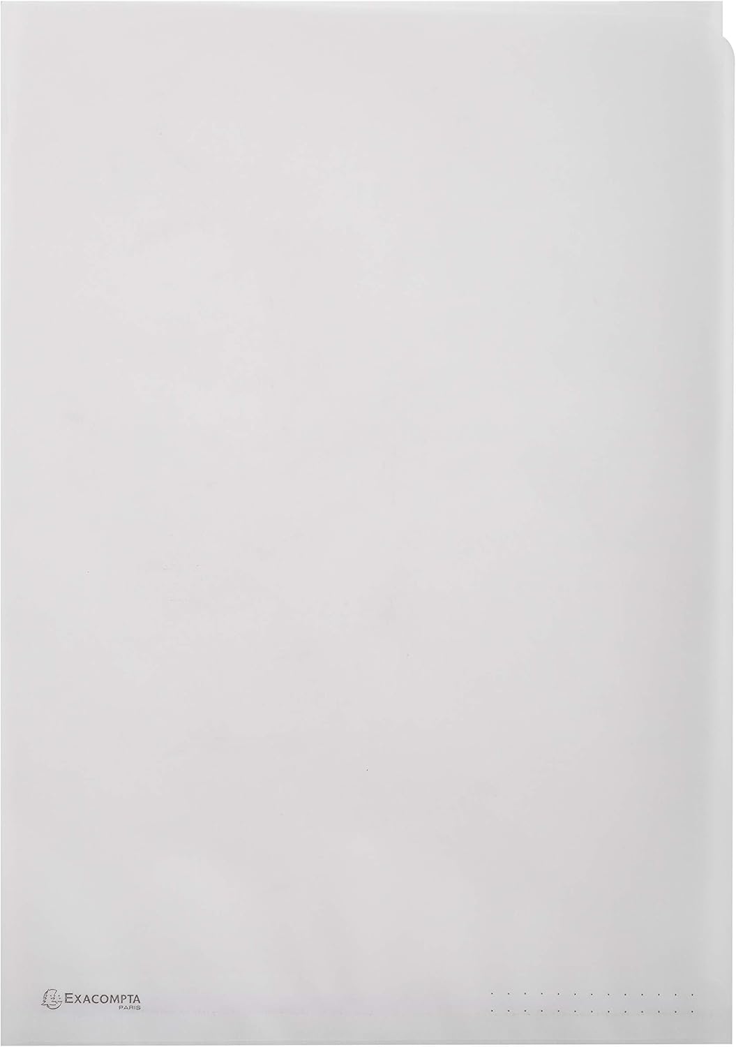 Detalle de Exacompta 50850E – Sachet de 50 pochettes coin en papier calque transparent 110 g/m², ouverture en L (haut et côté droit), format A4