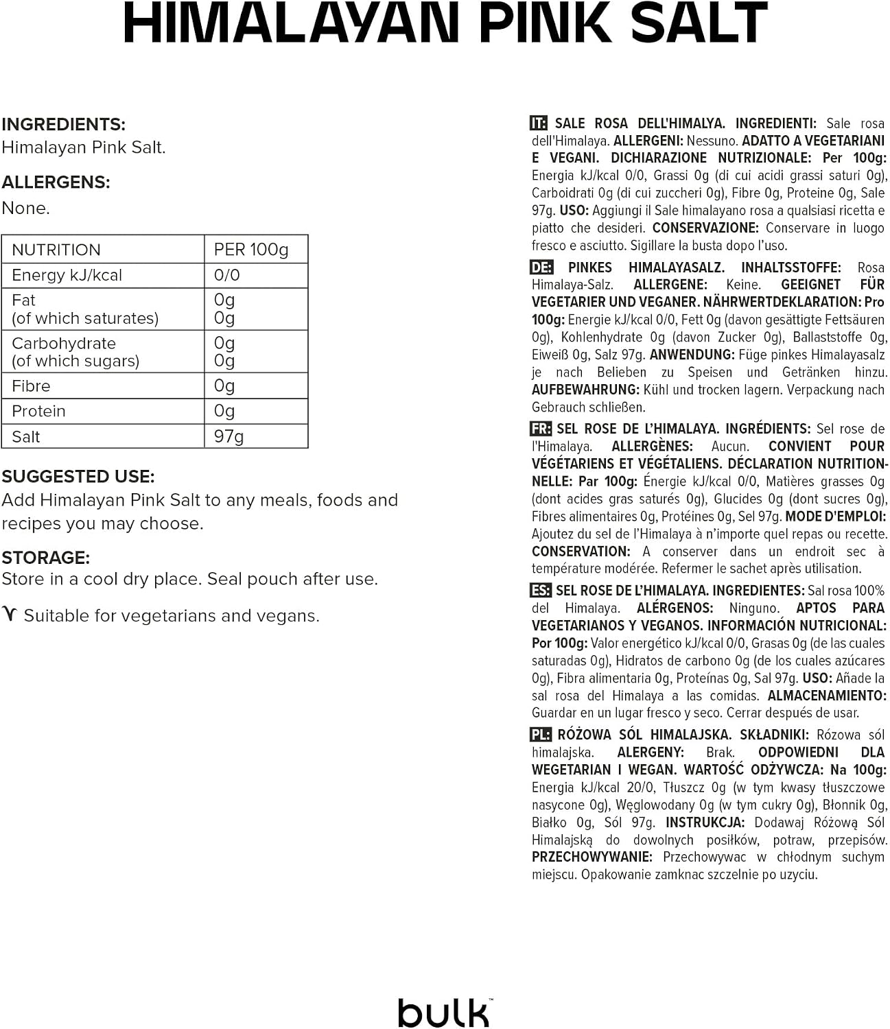 Detalle 2 de Bulk Sel rose de l'Himalaya 500 g đ§