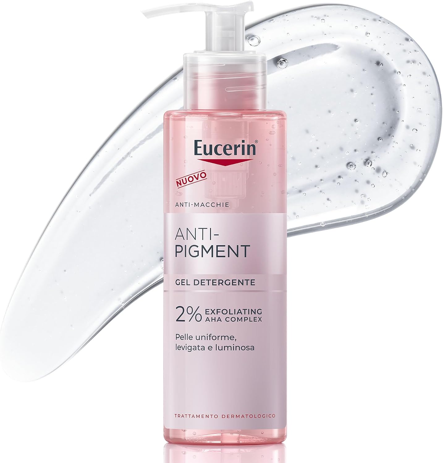 Detalle de Eucerin Anti-Pigment Gel Detergente Viso 200 ml, gel schiumogeno antimacchie con complesso esfoliante AHA
