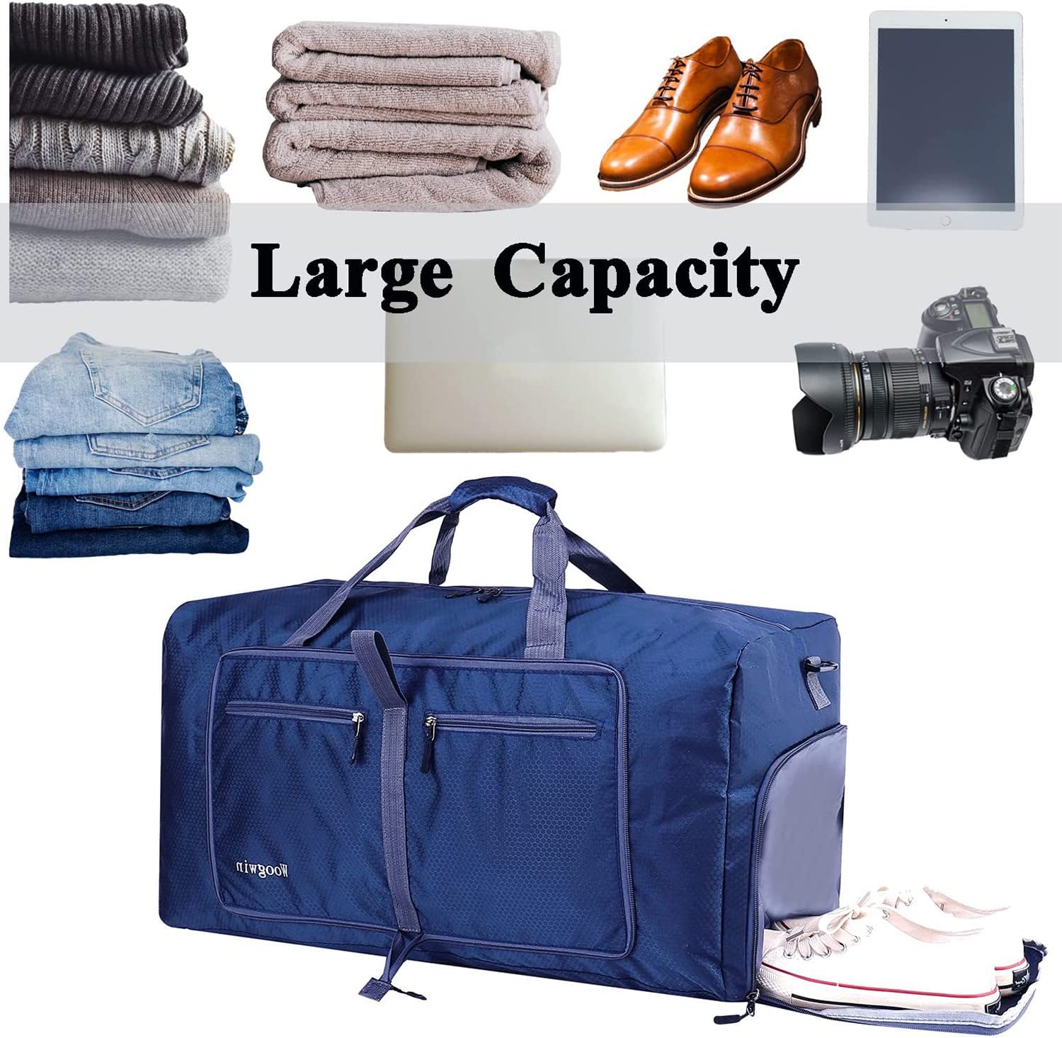 Thumbnail 5 de ehsbuy 60L Foldable Travel Duffle Bag — Waterproof Holdall