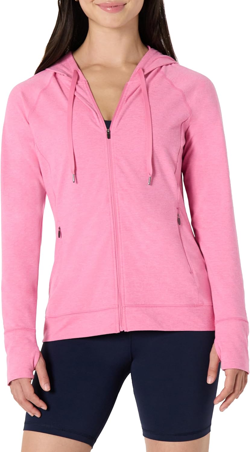 Detalle de Amazon Essentials Women's Athletic Soft Performance Lightweight Zip Up Hoodie Jacket