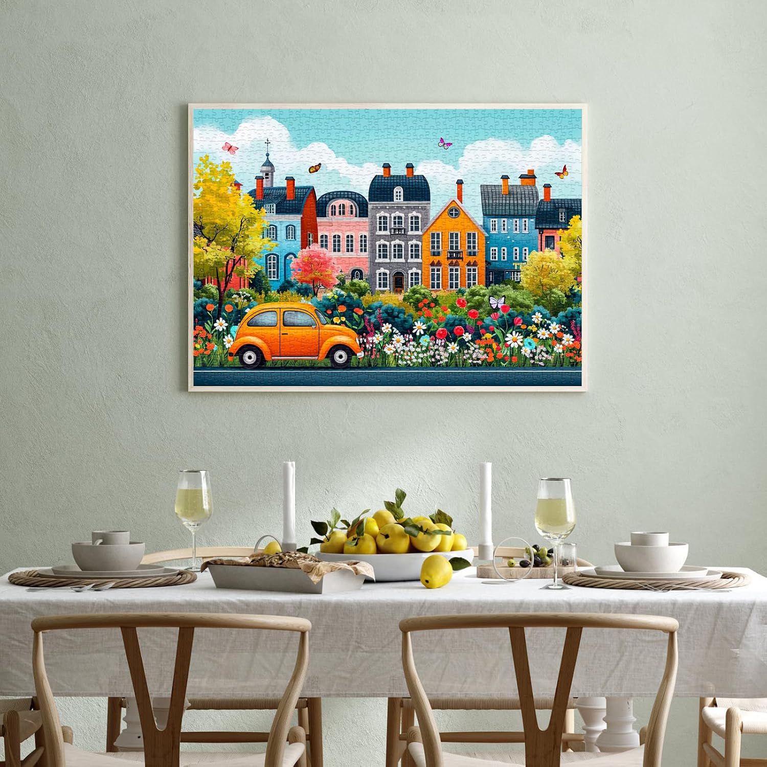 Thumbnail 6 de Jigsaw Puzzles for Adults 1000 – Small Town Scenery 70cm x 50cm Puzzle (1000 Pieces)