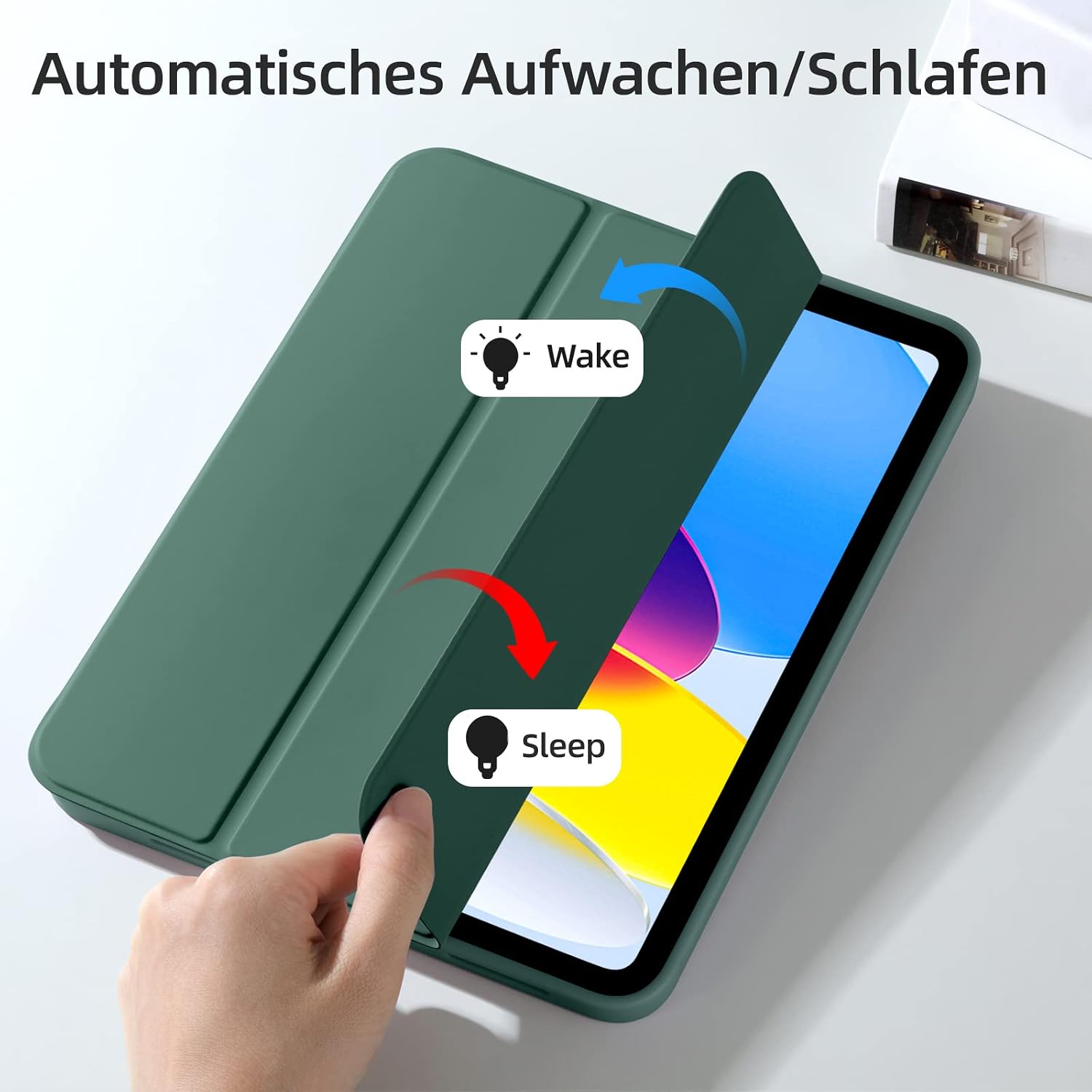 Thumbnail 5 de Vobafe Hülle für iPad A16 11 Zoll, 10,9 Zoll, kieferngrün