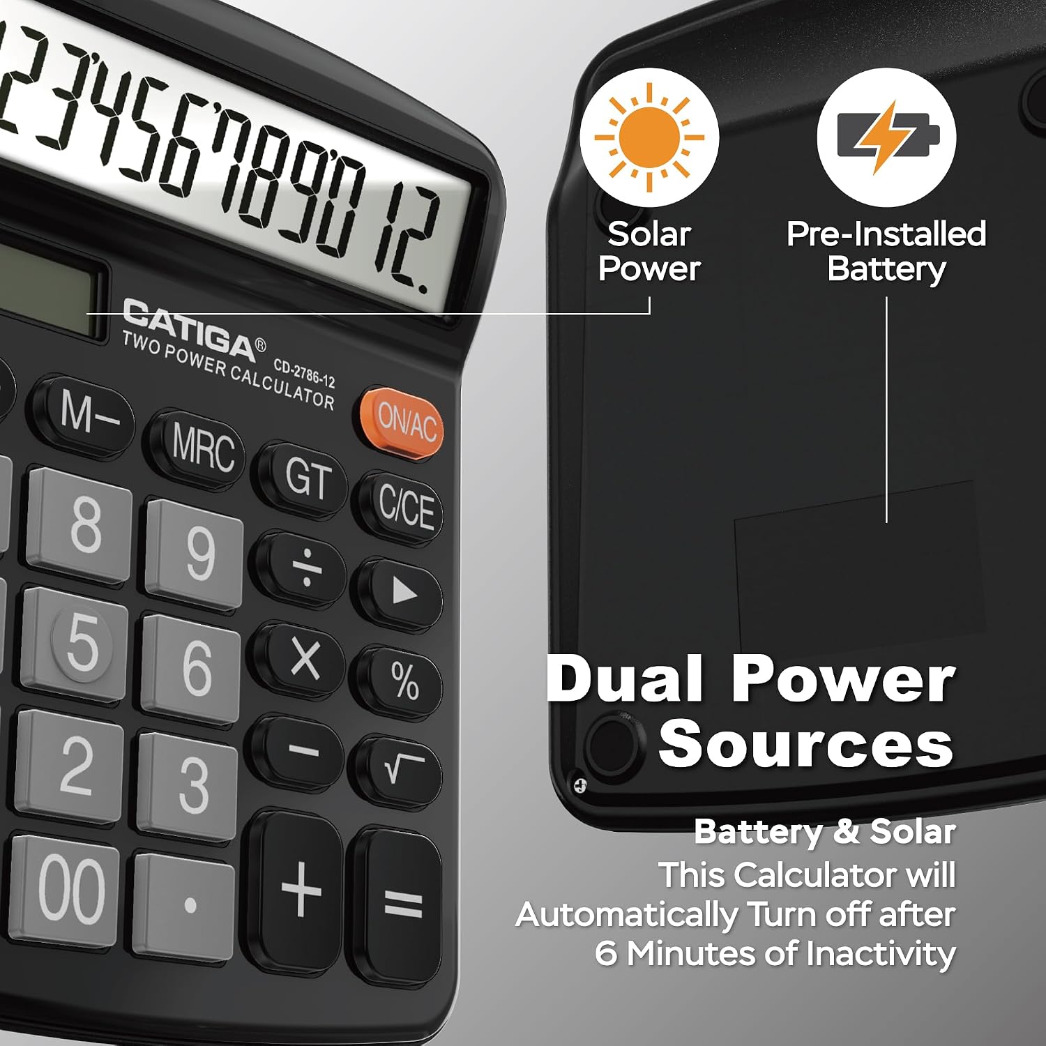 Detalle 2 de CATIGA 12 Digit Desk Calculator 📟