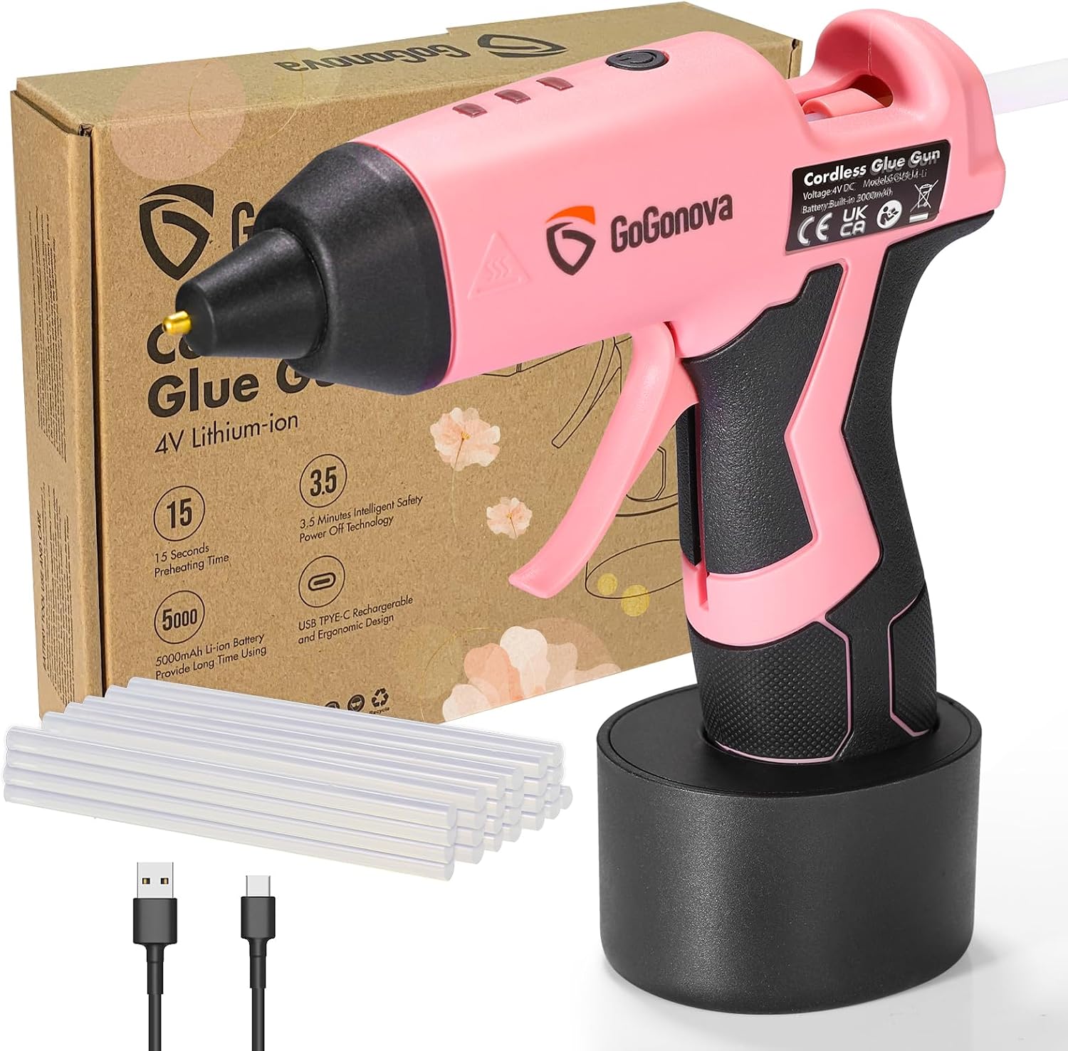 Thumbnail 6 de GoGonova 20V Pistolet à colle 60 W