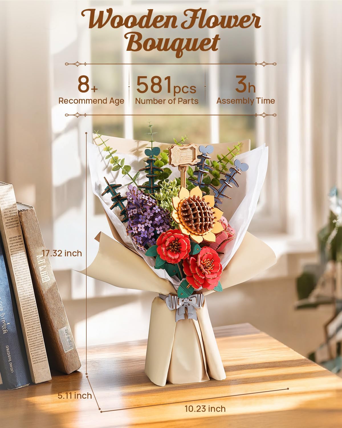 Thumbnail 2 de Rowood TW01H Wooden Flower Bouquet Kit