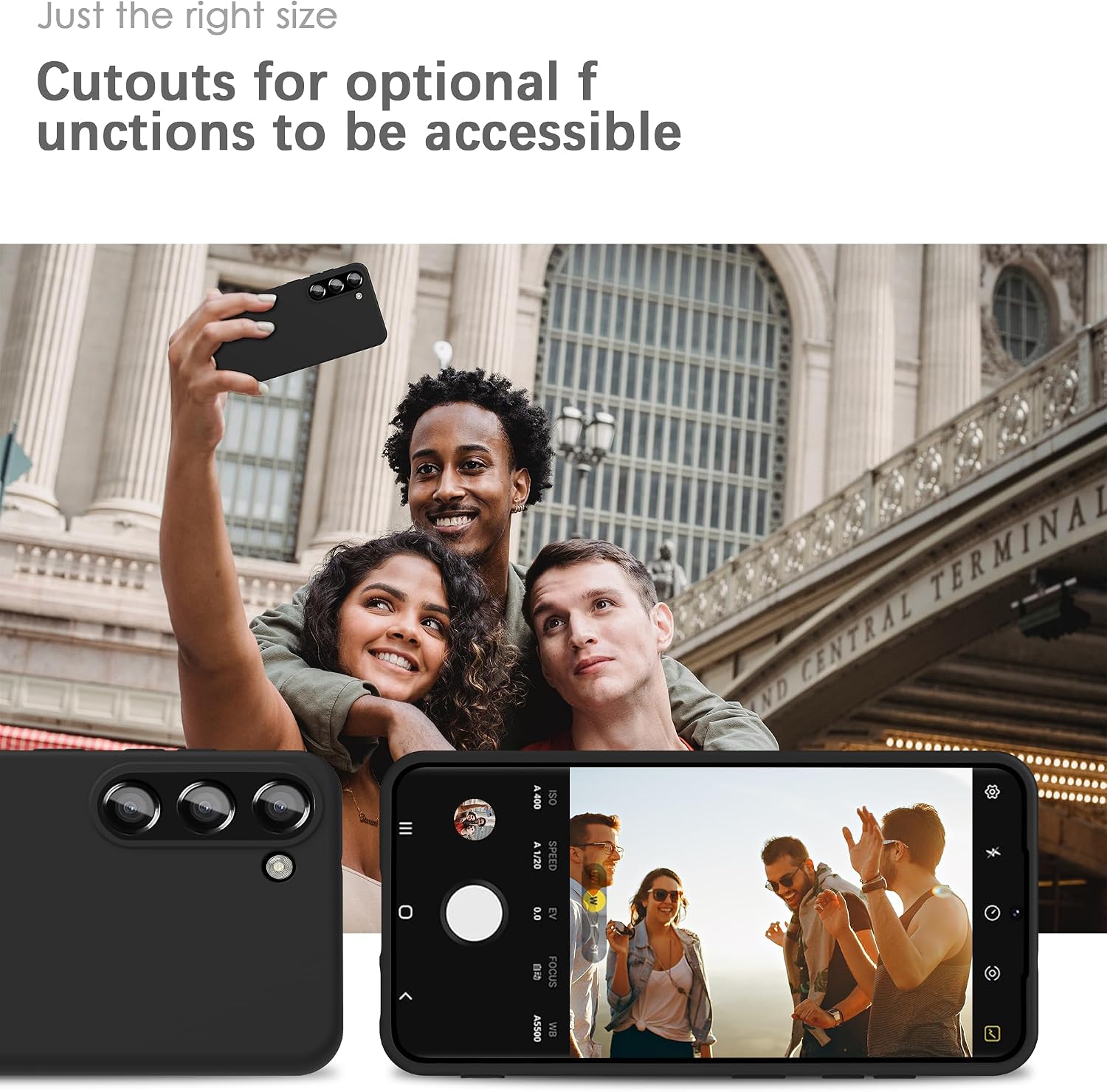 Thumbnail 5 de YATWIN Silicone Case for Samsung Galaxy S23 5G – Soft-Touch, Shockproof & Dustproof Black