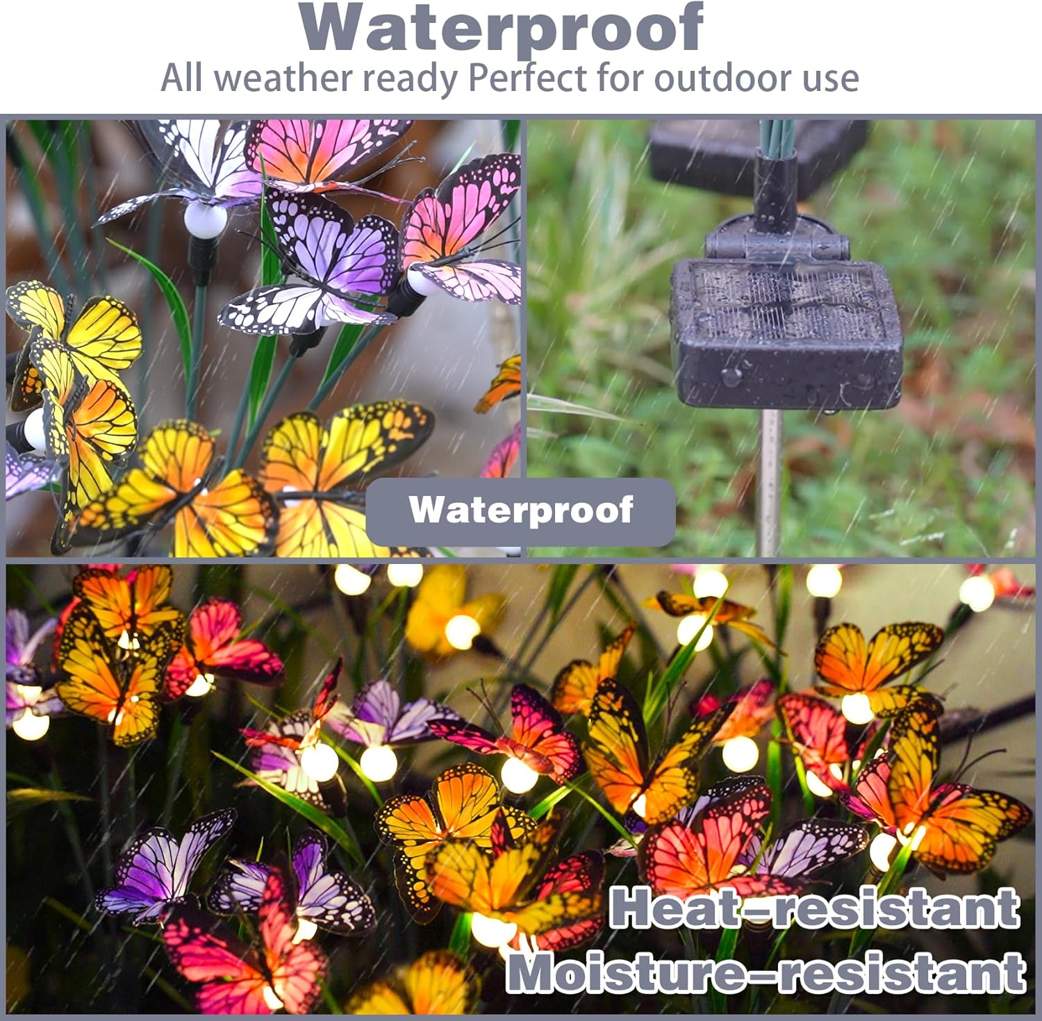 Thumbnail 2 de DooYard solar garden lights with swaying butterfly effect (2 pack)