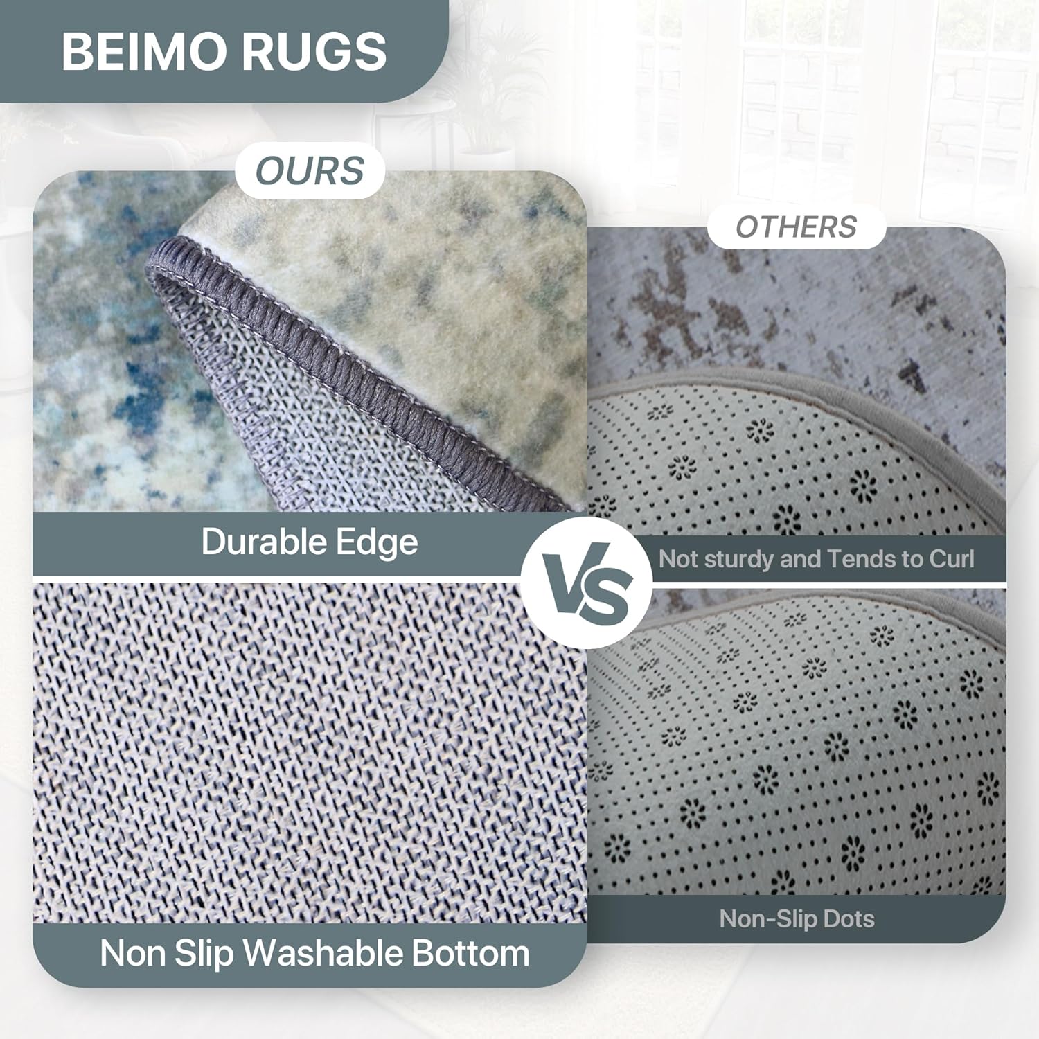 Thumbnail 2 de BEIMO Tapis Salon Moderne 160x230 cm à poils courts – design abstrait antidérapant, lavable en machine