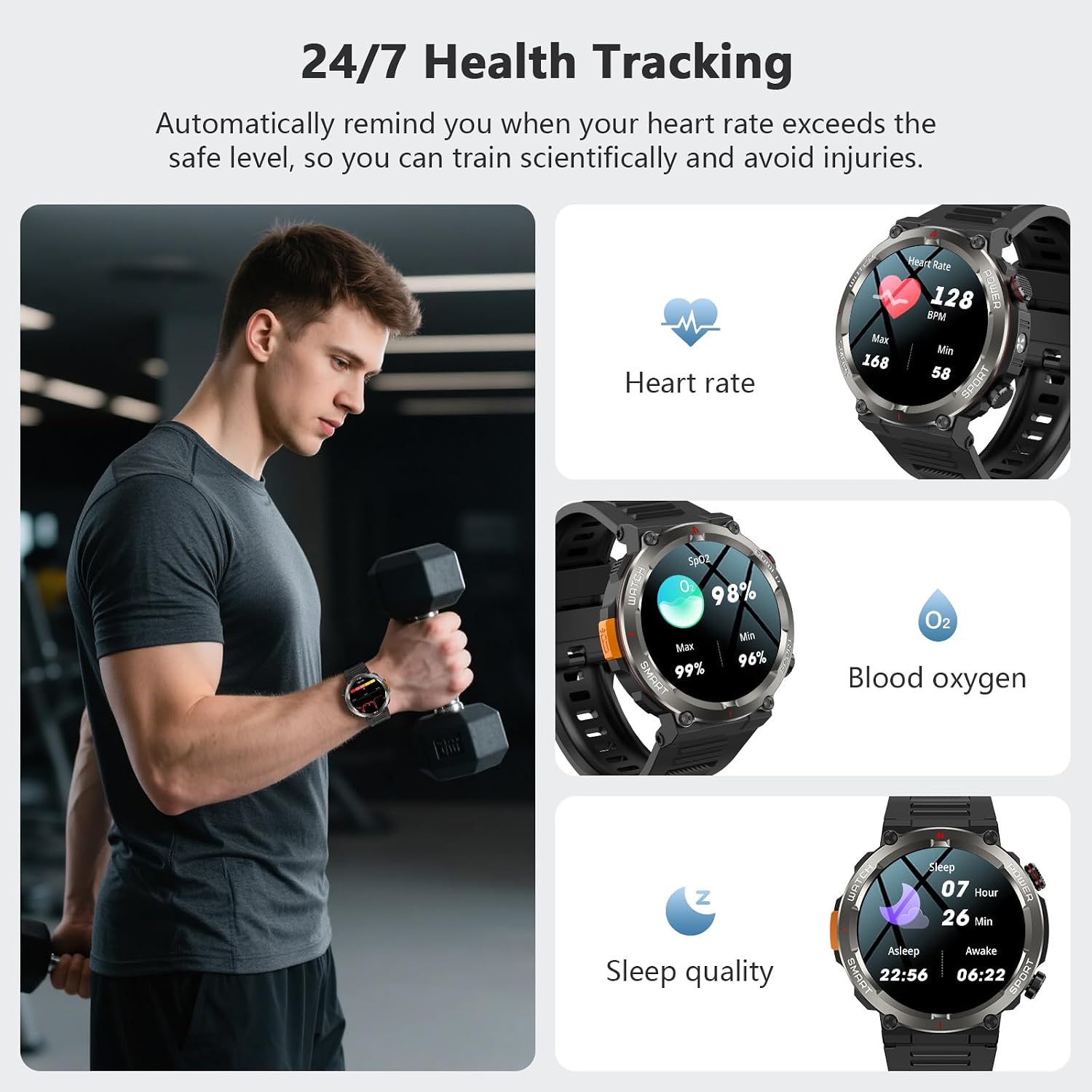 Thumbnail 5 de Military Smart Watch 1.45" Outdoor Sports smartwatch