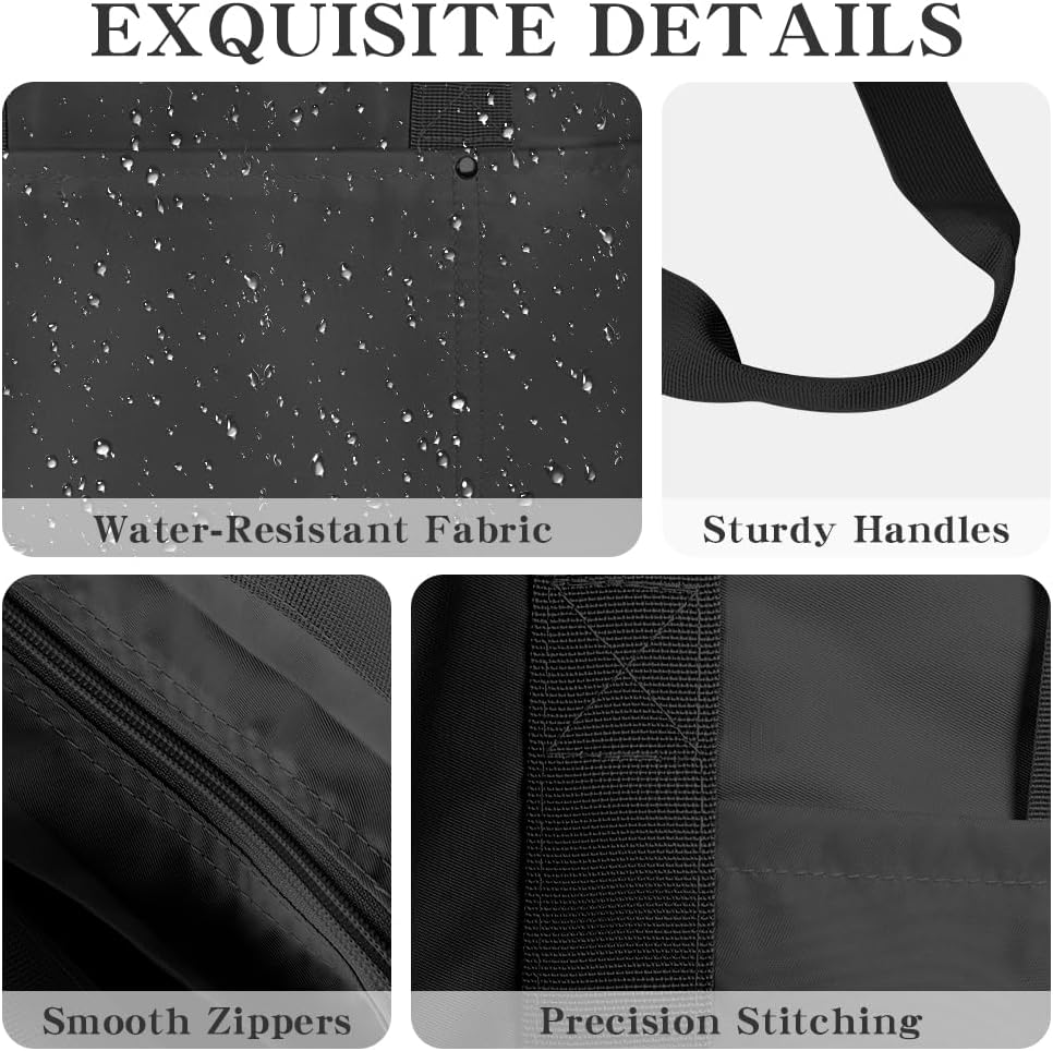 Thumbnail 6 de Aucuu borsa tote donna pieghevole con tracolla, shopper con 6 tasche e grande capacità