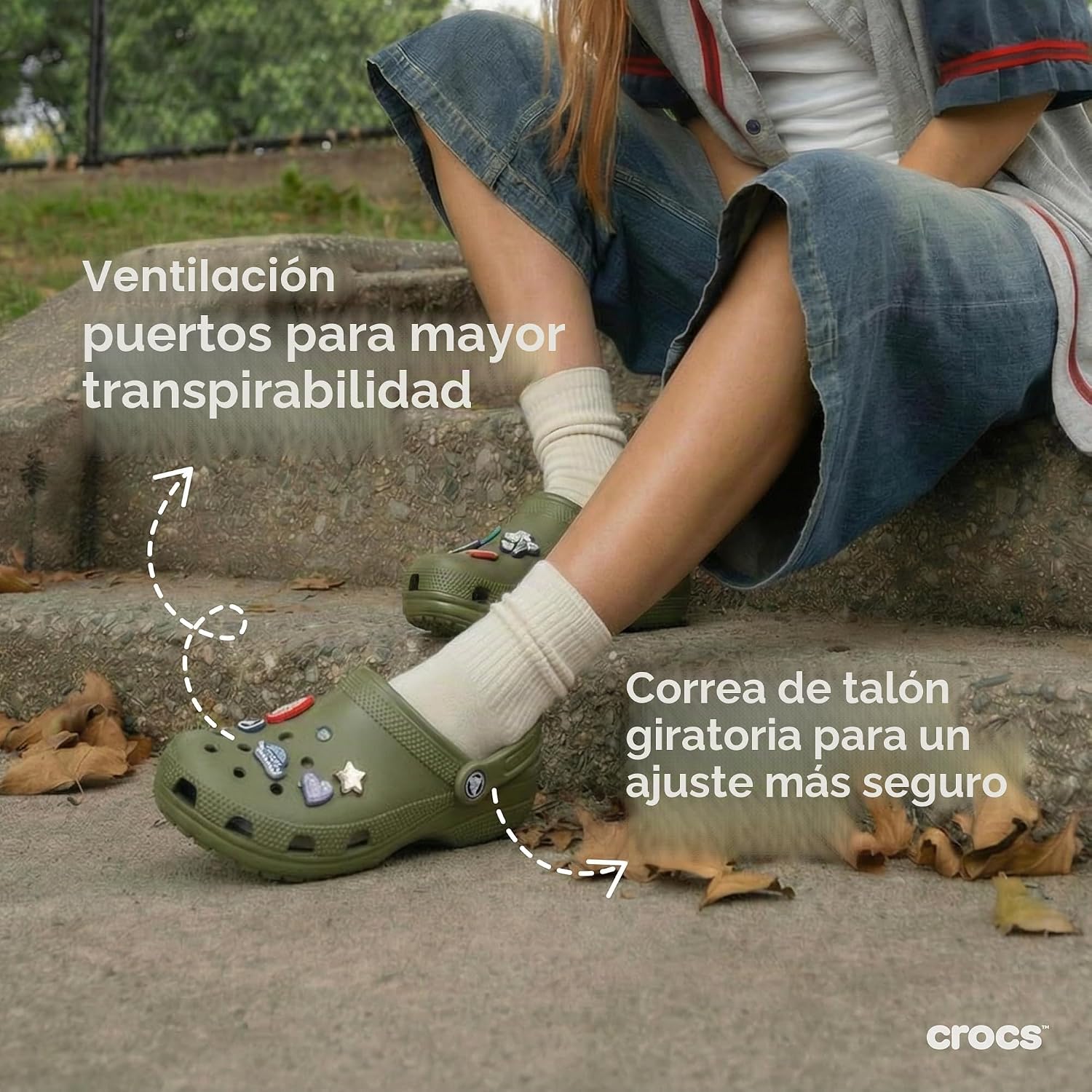 Detalle de Crocs Classic Clog 42-43 EU Army Green: ficha de compra