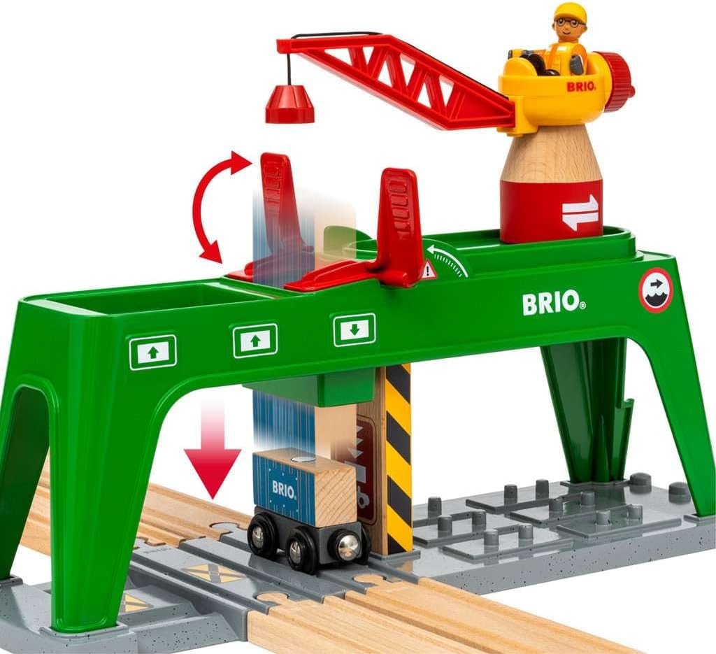 Thumbnail 6 de BRIO World 33996 laadterminal met beweegbare containerkraan