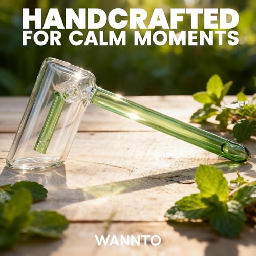 Thumbnail 1 de WANNTO Hammer Mini Bong – 15.5cm Borosilicate Glass Water Pipe