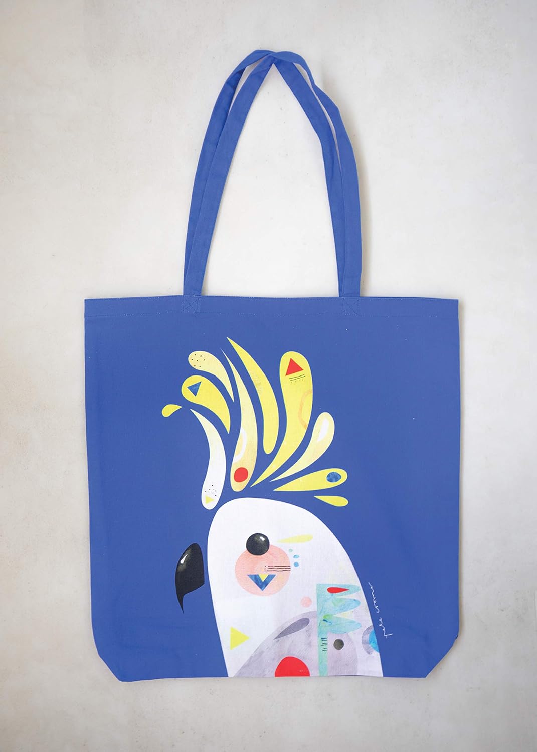Detalle de Maxwell & Williams Pete Cromer - Borsa tote grande stampa cacatua, cotone etico 42 x 41 cm
