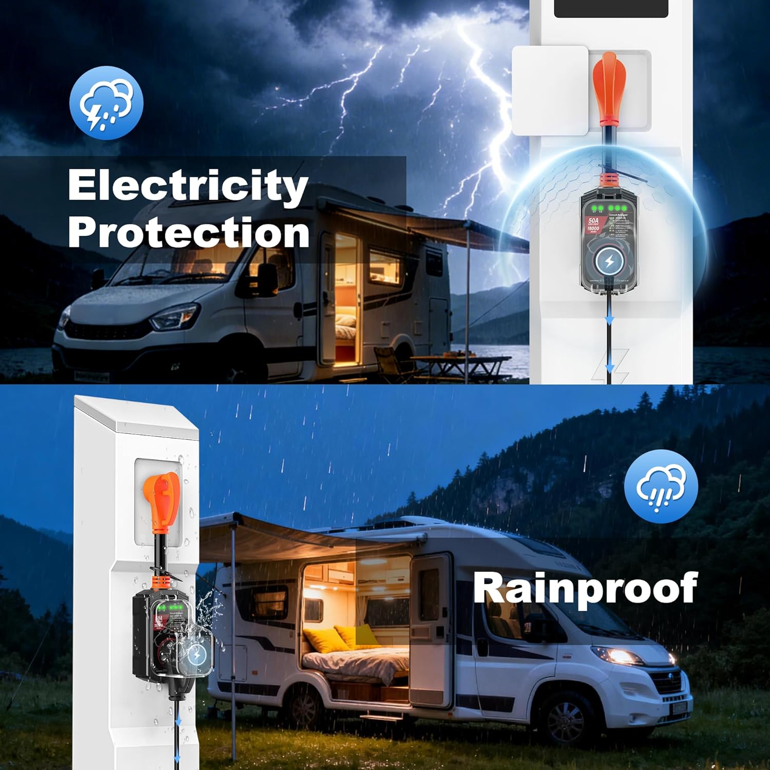 Thumbnail 3 de Vehiker 18000 Joules RV Surge Protector 50A