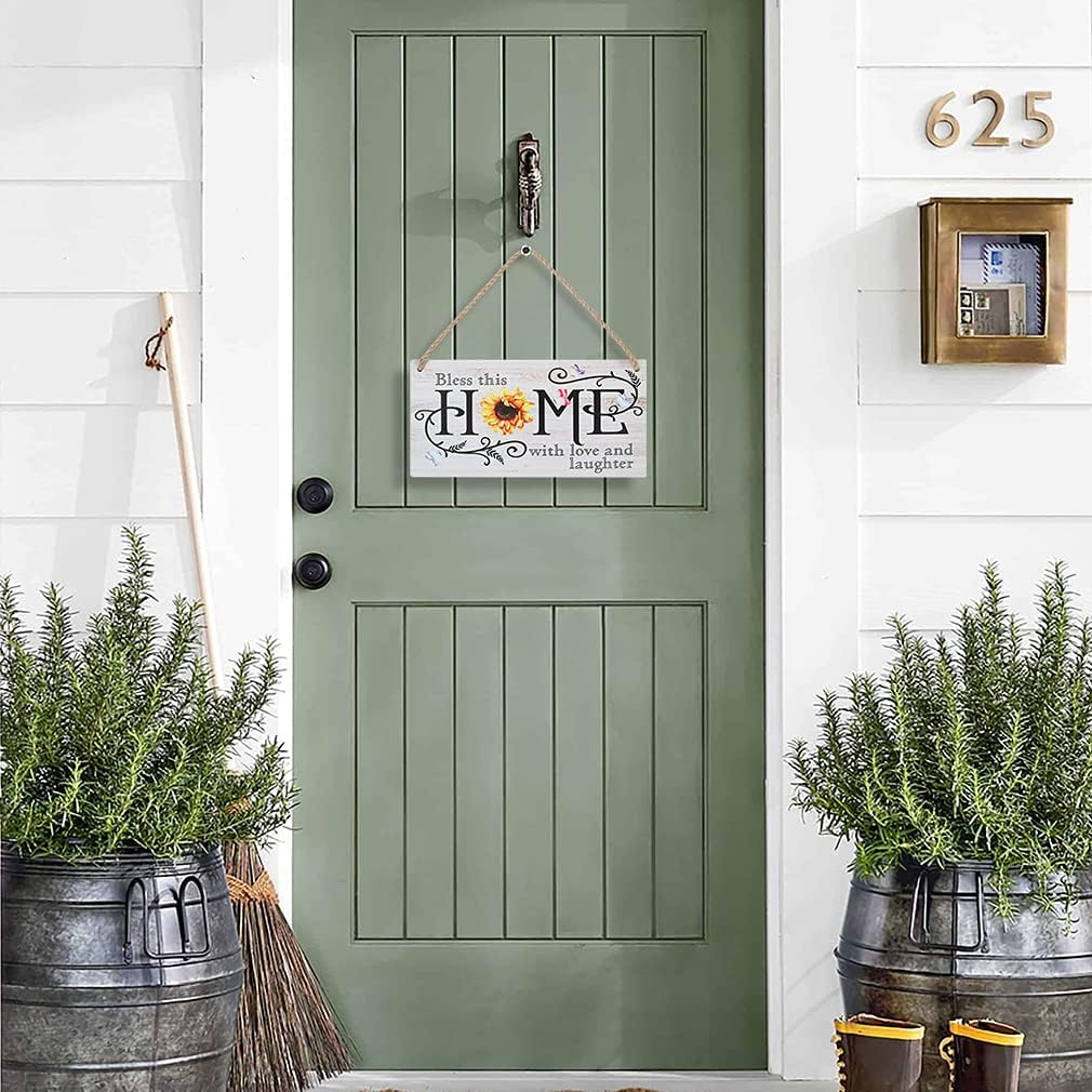 Thumbnail 2 de CHDITB Welcome Please Remove Your Shoes Wood Sign Plaque – Rustic Door Sign for Home Entry