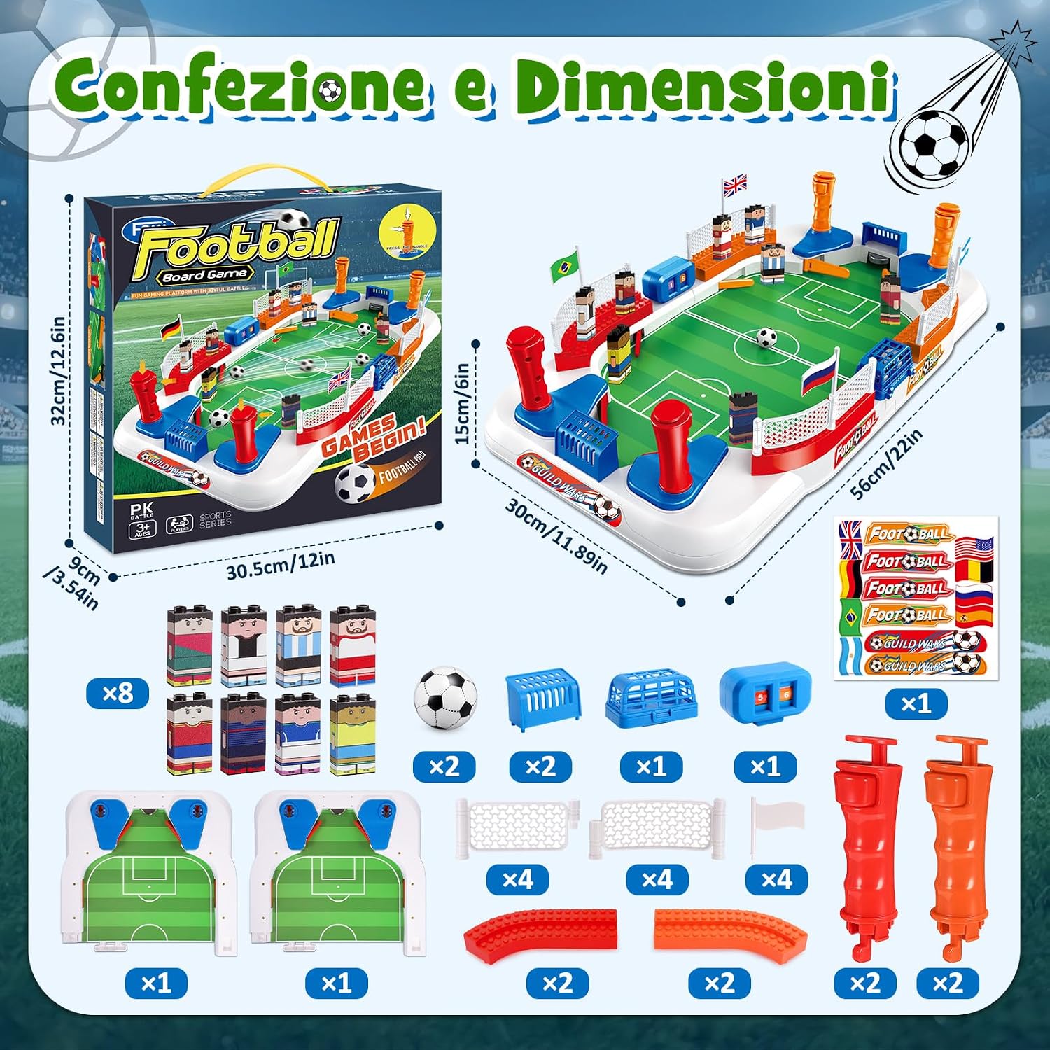 Thumbnail 5 de Dromlag Regalo Bambino Calcio Balilla 3-9 Anni