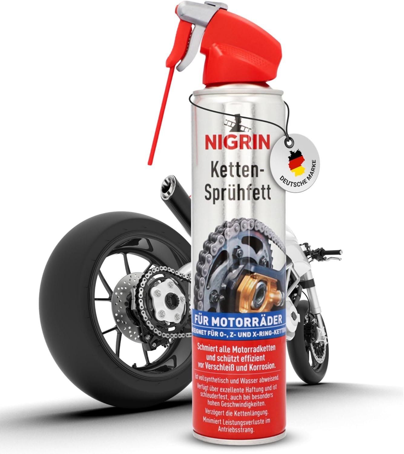 Thumbnail 2 de NIGRIN Ketten-Sprühfett vollsynthetisch 6 x 400 ml – Schutz für Motorrad- und ATV-Ketten
