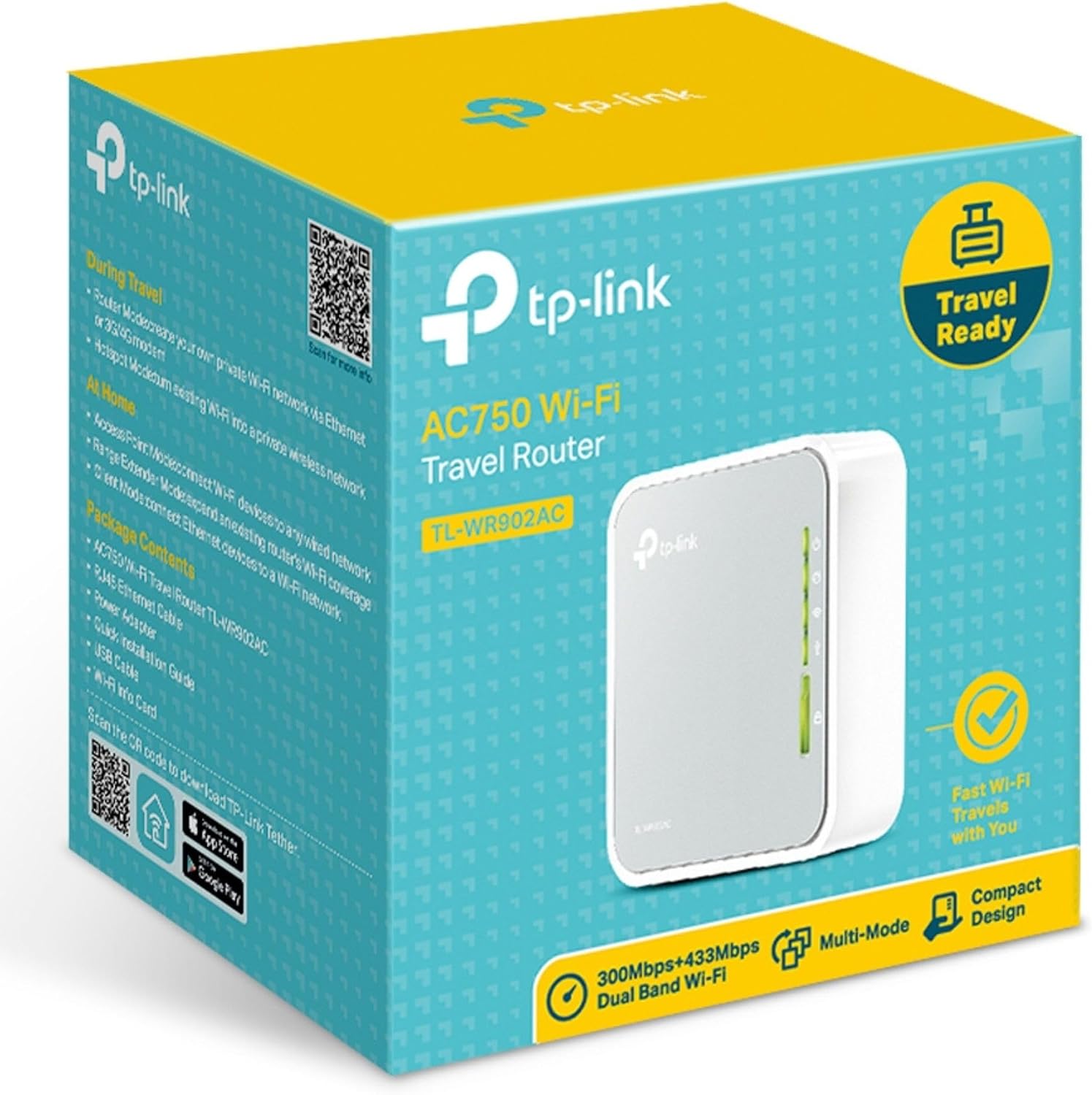Detalle de TP-Link TL-WR902AC AC750 travel Wi‑Fi router