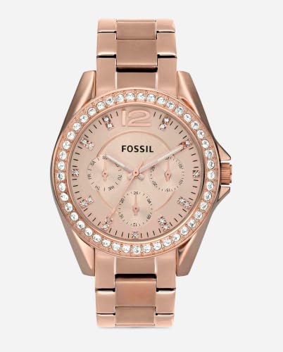 Detalle de Fossil Riley ES2811: Rose Gold Tone Women’s Quartz Watch