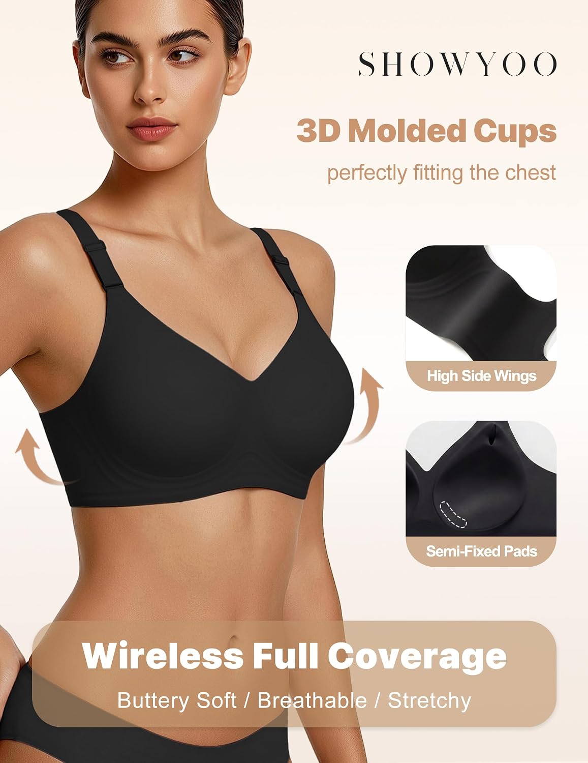 Detalle de Showyoo Wireless Bra Nylon-Spandex Blend