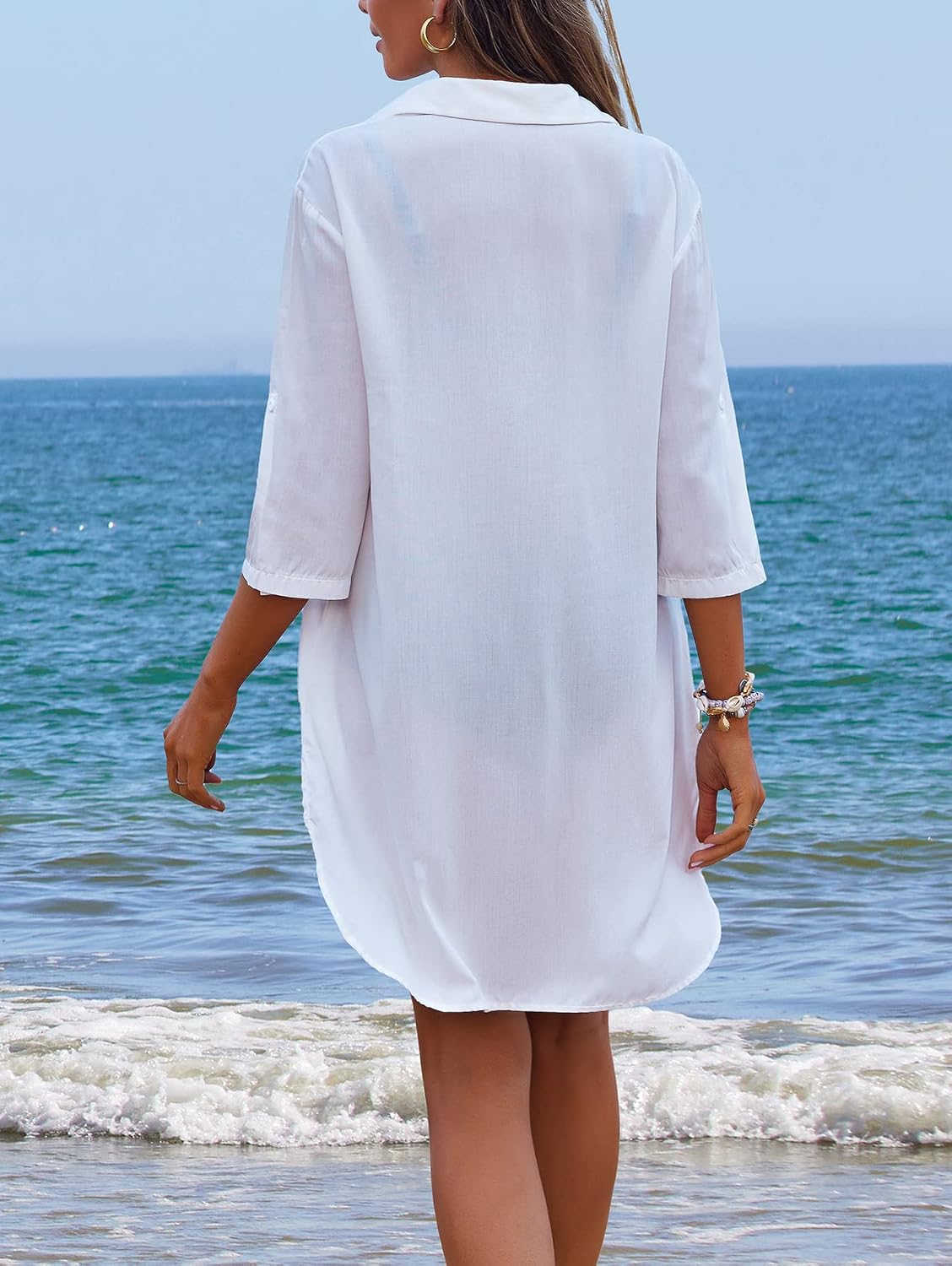Thumbnail 2 de UNibelle Robe de Plage Femme Été Bohème – Cover Up en V et Paréo, S-3XL