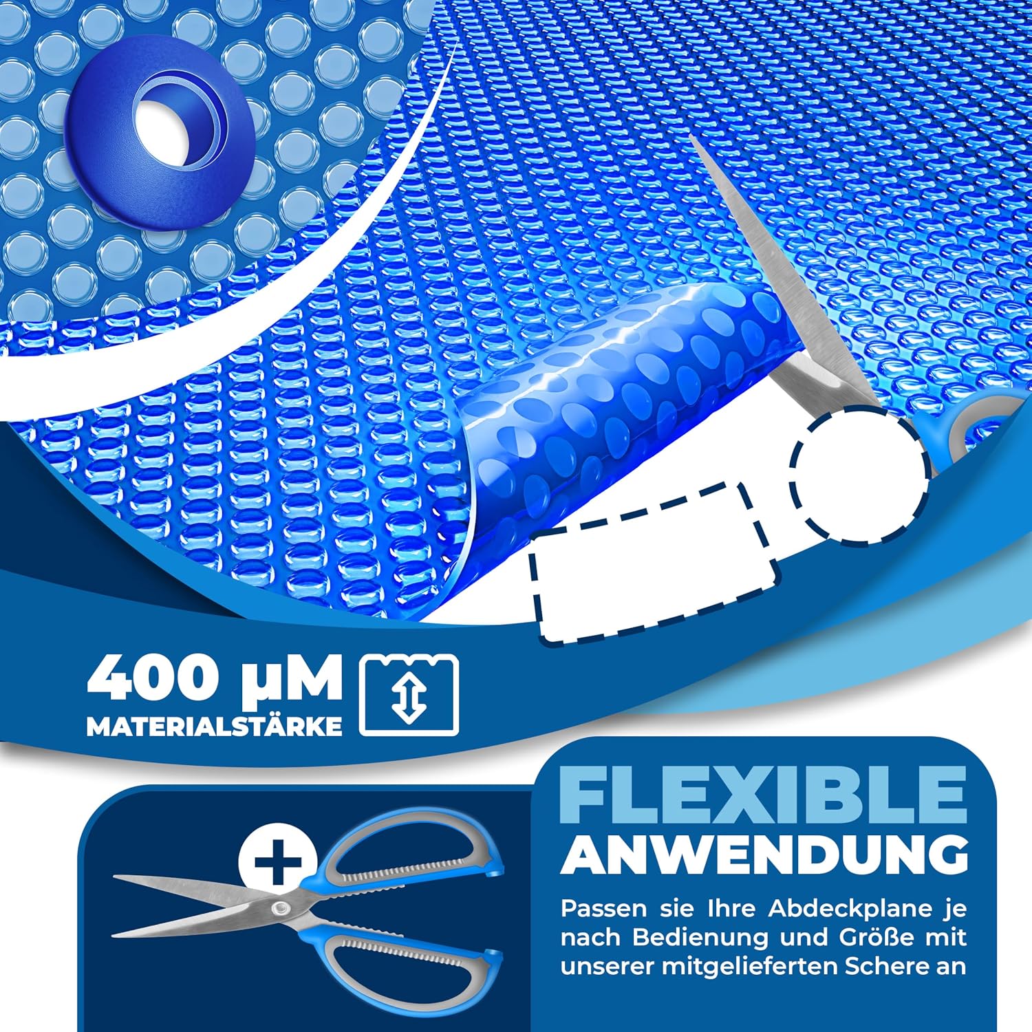 Thumbnail 1 de KESSER Pool Solarfolie 400 µm – Flexible Solarplane Rund 549 cm für Wassererwärmung