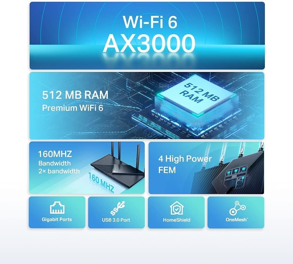 Thumbnail 1 de TP-Link Archer AX55 AX3000 WiFi 6 router