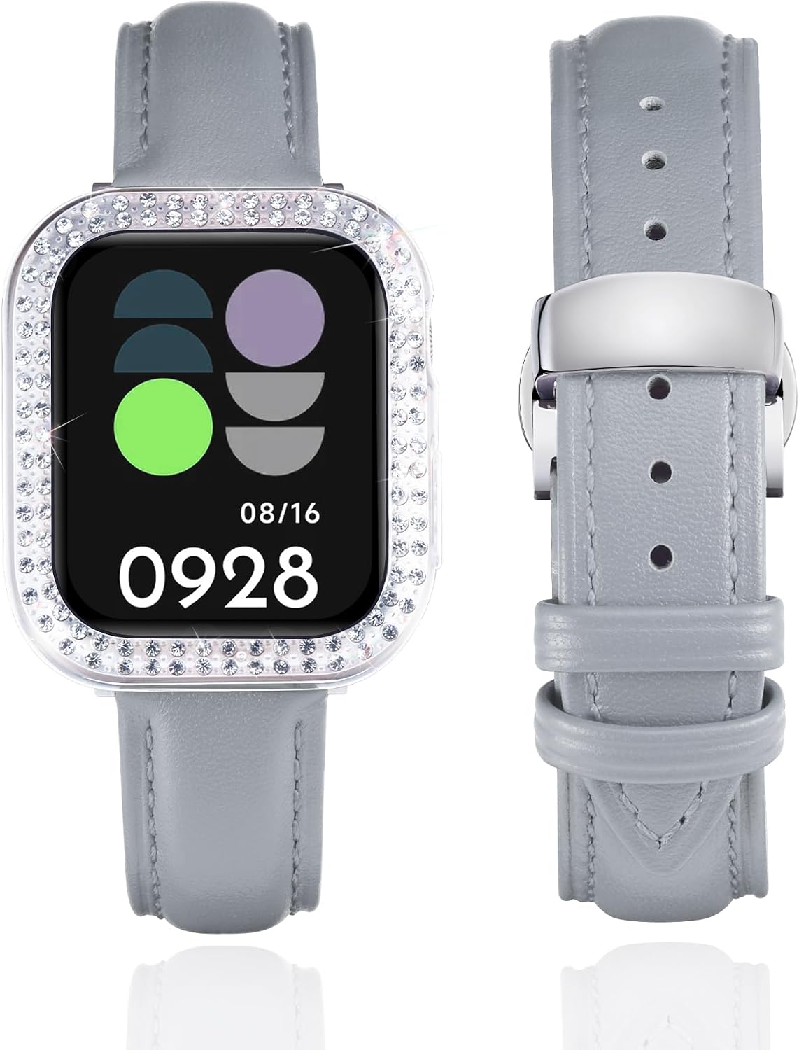 BINLUN Leather Strap for Apple Watch 44mm