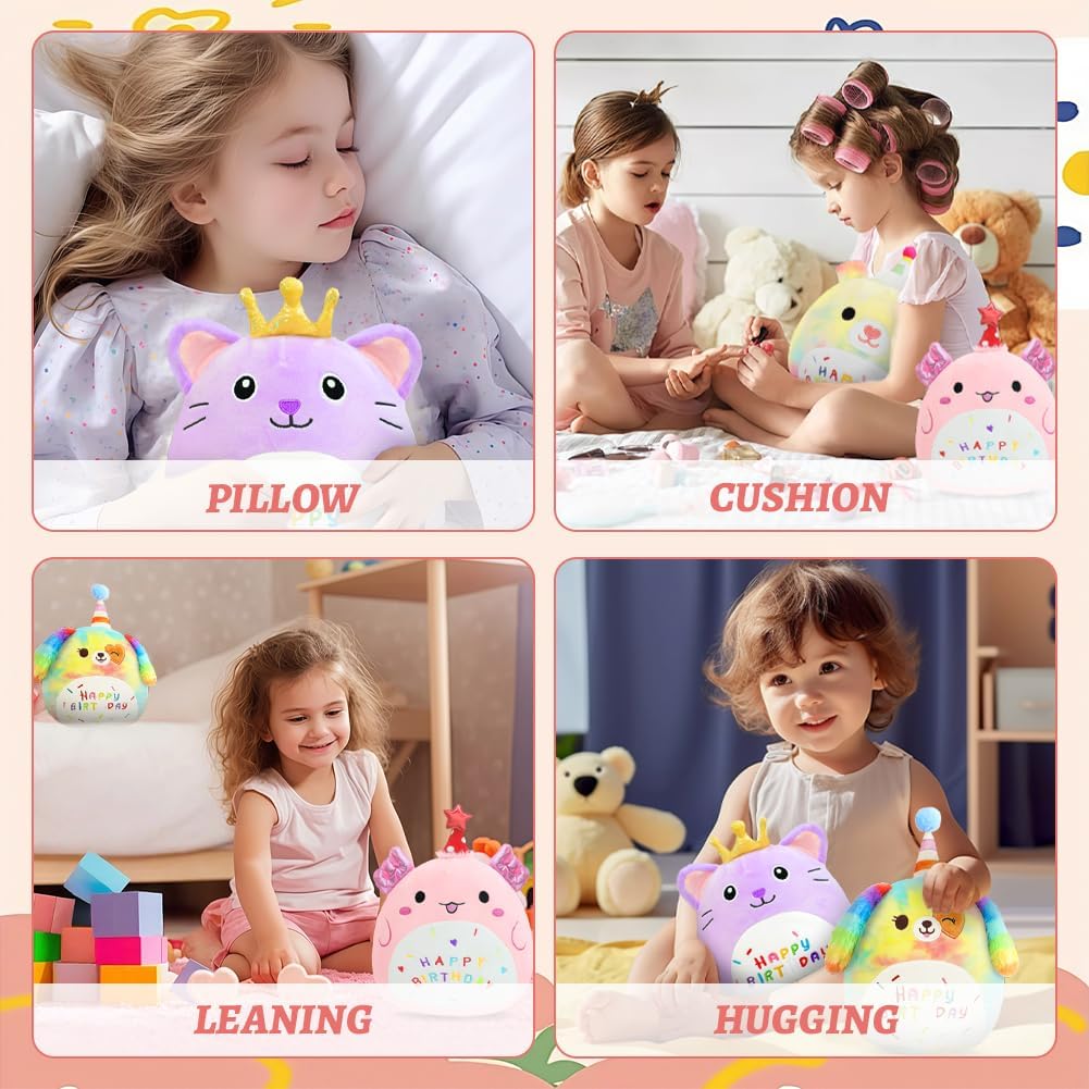 Thumbnail 6 de AMFUN 10" Purple Birthday Cat Plush Pillow — A Cute, Gentle Companion for Kids and Families