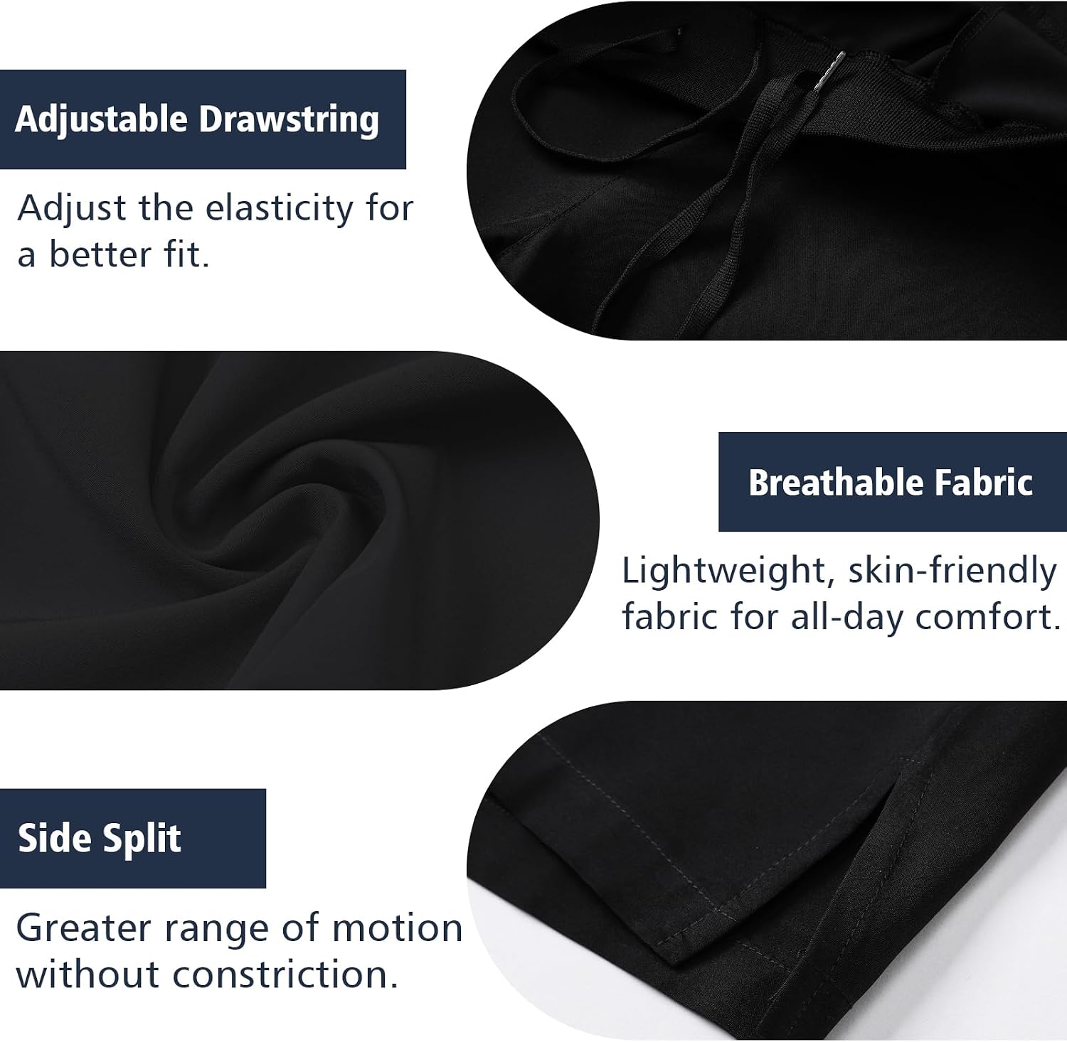 Detalle 1 de Men’s Gym Running Shorts Athletic 1/3 Pack with Zip Pockets & Quick-Dry Fabric