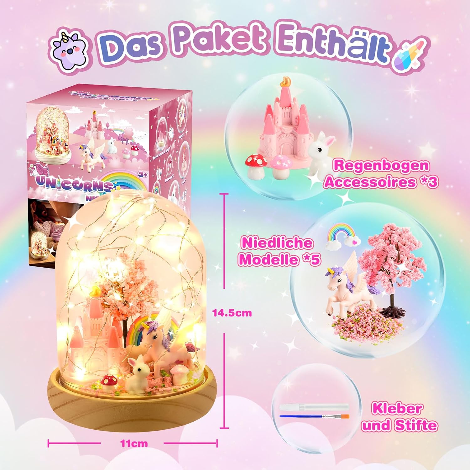 Detalle de HappyGoLucky Bastelset Einhorn ab 3 Jahre