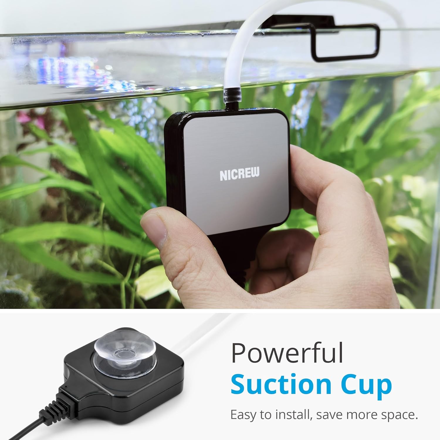 Detalle 2 de NICREW Air Pump 18 L/H ultra-quiet aquarium pump